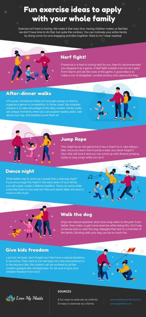 Love My Maids - Fun exercise ideas to apply with your whole family