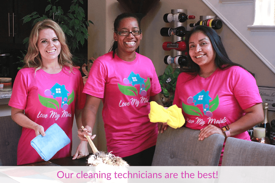 Our cleaning technicians are amazing! 3 Love My Maids Cleaning Technicians